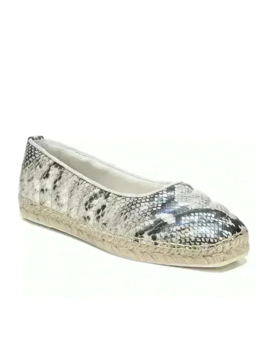 Franco Sarto Kiya Quilted Snakeskin Espadrilles Size 9.5 NIB